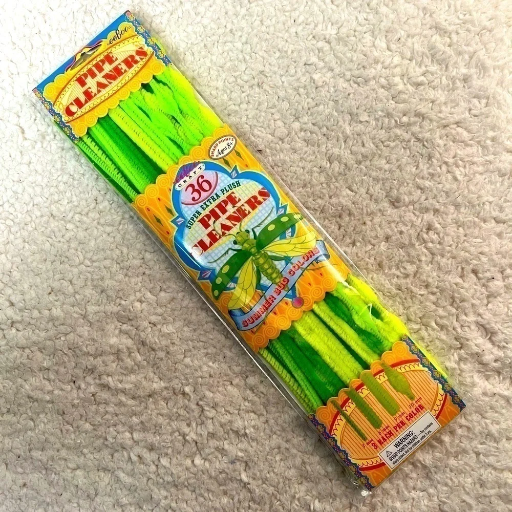 eeBoo Super, Extra Plush Chenille Stems | 108 Assorted Pieces